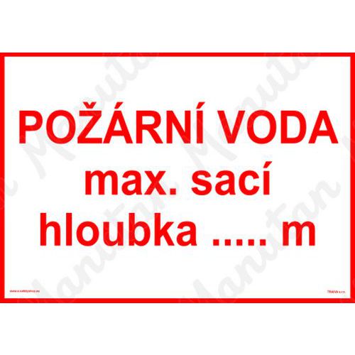 Porn voda max. sac hloubka m, plast 420 x 297 x 0,5 mm A3