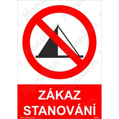 Zkaz stanovn, plast 148 x 210 x 2 mm A5