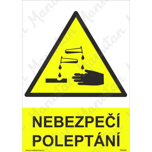 Nebezpe poleptn, samolepka 297 x 420 x 0,1 mm A3