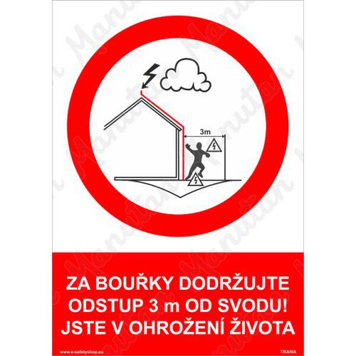 Za bouky dodrujte odstup 3m od svodu, plast 210 x 297 x 0,5 mm