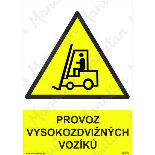 Provoz vysokozdvinch vozk, plast 210 x 297 x 2 mm A4