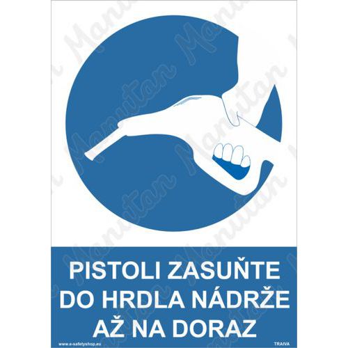 Pistoli zasute do hrdla ndre a na doraz, plast 210 x 297 x 2