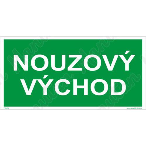 Nouzov vchod, plast 200 x 100 x 1,1 mm, fotoluminiscenn