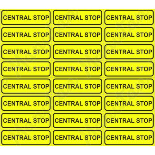 Central stop - Stop tlatko, samolepka 100 x 30 x 0,1 mm, arch