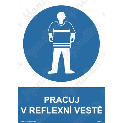 Pracuj v reflexn vest, plast 148 x 210 x 2 mm A5