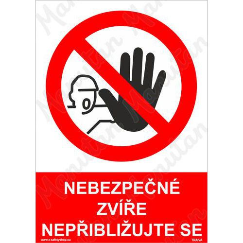 Nebezpen zve nepibliujte se, plast 210 x 297 x 0,5 mm A4