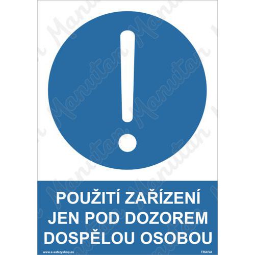 Pouit zazen jen pod dozorem dosplou osobou, plast 148 x 21