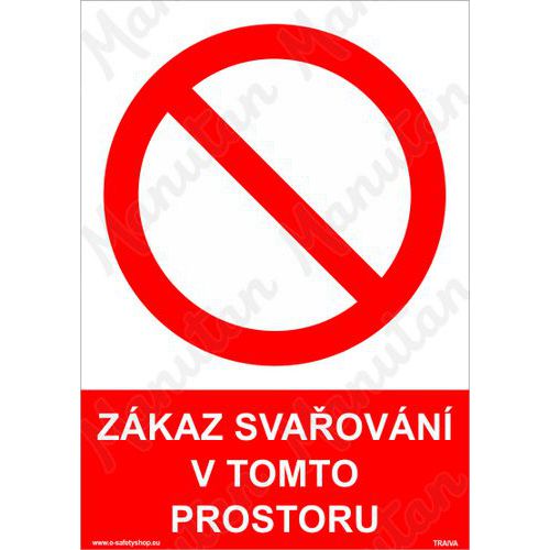 Zkaz svaovn v tomto prostoru, samolepka 297 x 420 x 0,1 mm A