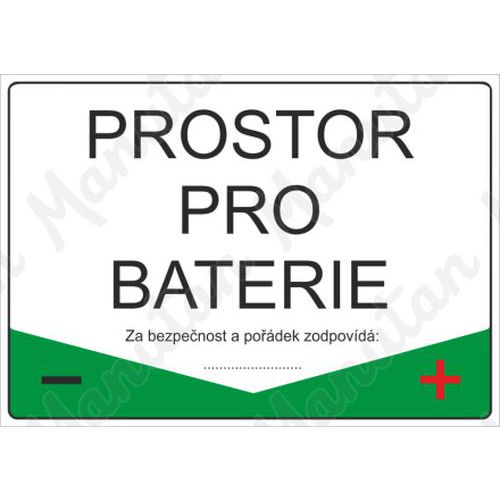 Prostor pro baterie, samolepka 420 x 297 x 0,1 mm A3