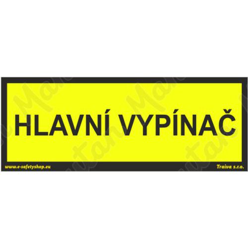 Hlavn vypna, plast 210 x 80 x 0,5 mm