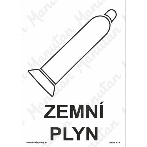 Zemn plyn, plast 148 x 210 x 2 mm A5