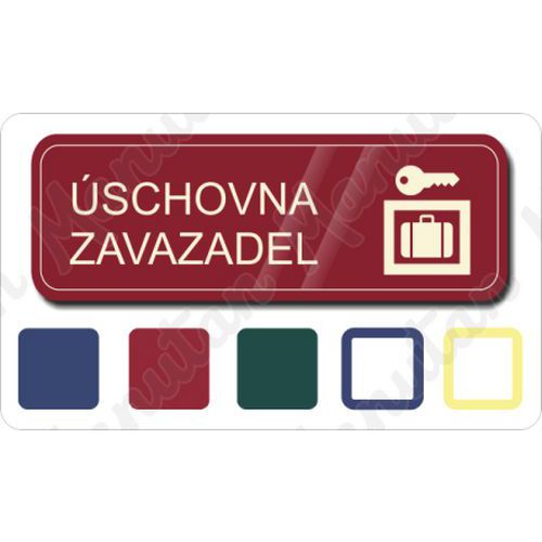 schovna zavazadel, samolepka 200 x 70 x 0,1 mm, zelen