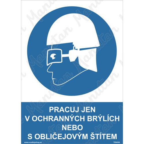 Pracuj jen v ochrannch brlch nebo s obliejovm ttem, plast