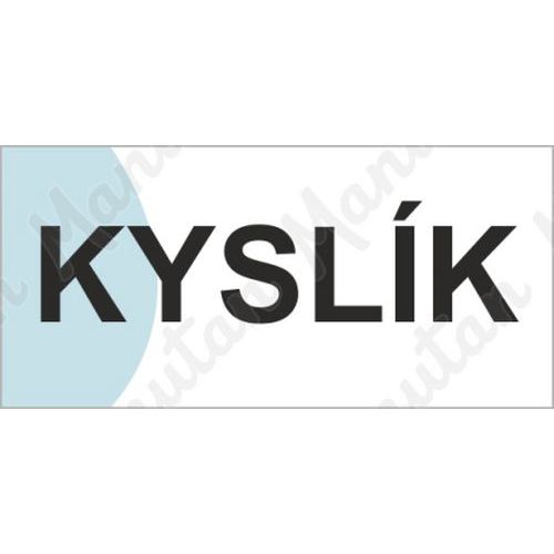 Kyslk, samolepka 190 x 90 x 0,1 mm