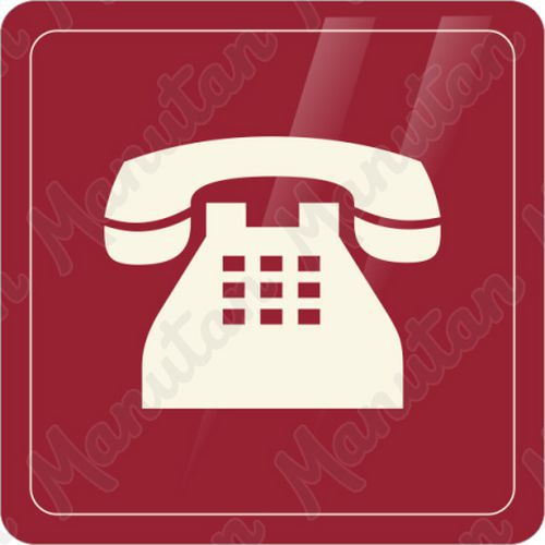 Telefon, samolepka 90 x 90 x 0,1 mm, prhledn bl