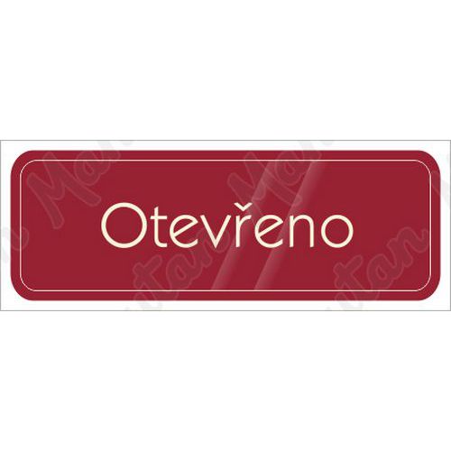 Oteveno, samolepka 200 x 70 x 0,1 mm, prhledn modr