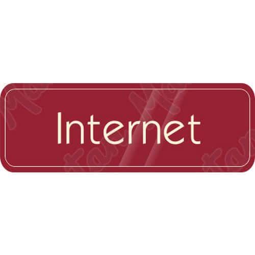 Internet, samolepka 200 x 70 x 0,1 mm, prhledn bl