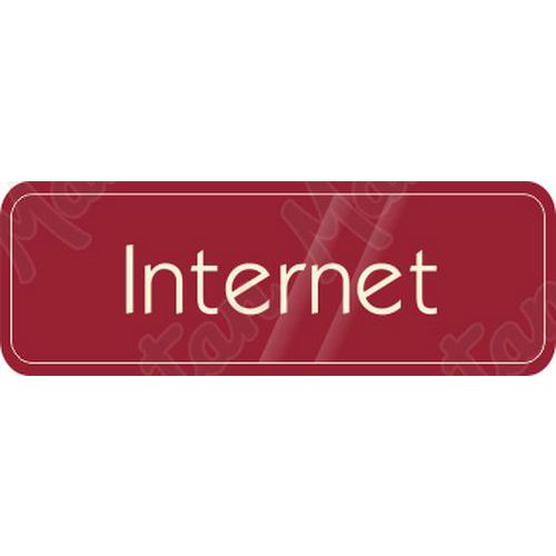 Internet, samolepka 200 x 70 x 0,1 mm, prhledn bl