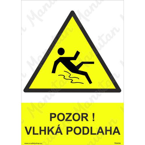 Pozor vlhk podlaha, plast 210 x 297 x 0,5 mm A4