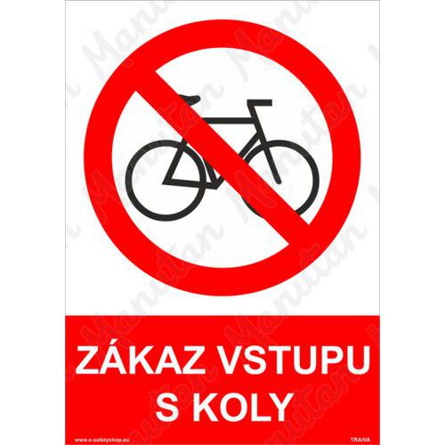 Zkaz vstupu s koly, samolepka 210 x 297 x 0,1 mm A4