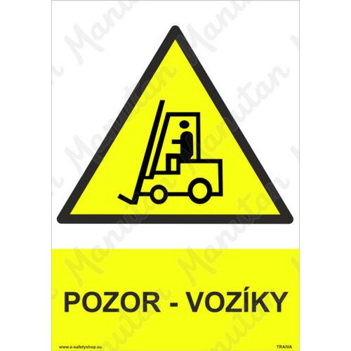 Pozor vozky, samolepka 297 x 420 x 0,1 mm A3