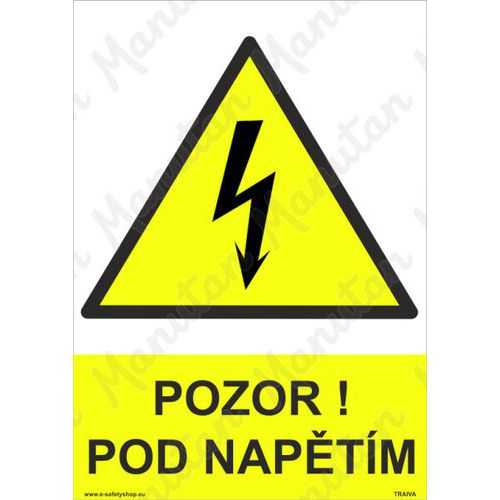 Pozor pod naptm, samolepka 210 x 297 x 0,1 mm A4