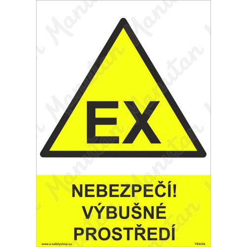 Nebezpe vbun prosted, plast 210 x 297 x 0,5 mm A4