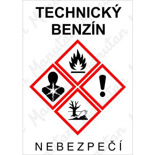 Technick benzn, samolepka 52 x 74 x 0,1 mm