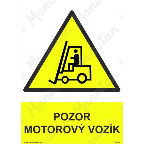 Pozor motorov vozk, plast 210 x 297 x 0,5 mm A4