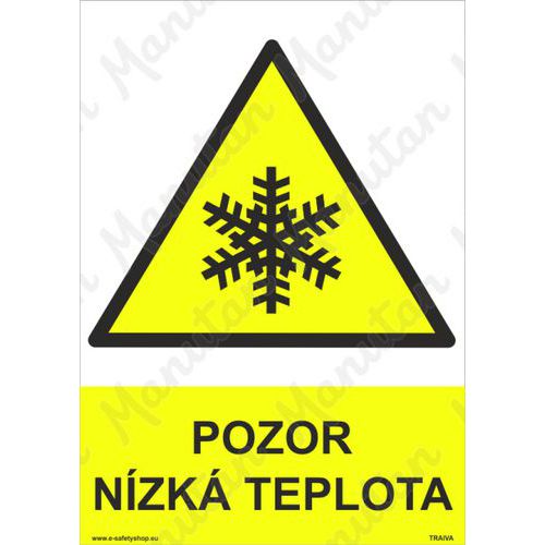 Pozor nzk teplota, plast 210 x 297 x 2 mm A4