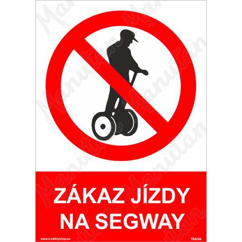 Zkaz jzdy na segway, plast 148 x 210 x 0,5 mm A5