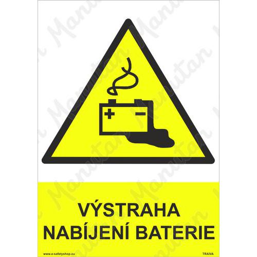 Vstraha nabjen baterie, plast 148 x 210 x 0,5 mm A5