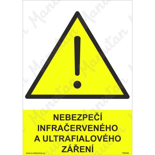 Nebezpe infraervenho a ultrafialovho zaen, plast 148 x 21