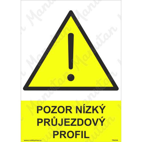 Pozor nzk prjezdov profil, plast 148 x 210 x 2 mm A5