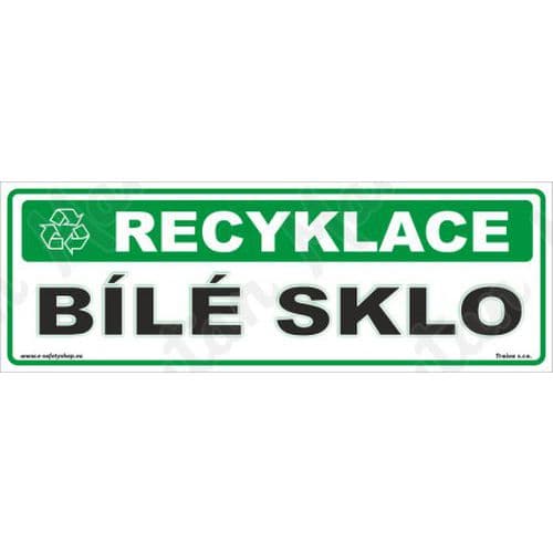 Recyklace bl sklo, plast 290 x 100 x 0,5 mm