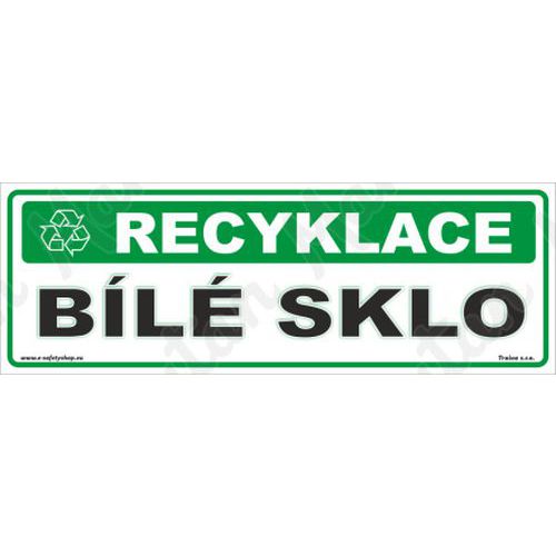 Recyklace bl sklo, samolepka 290 x 100 x 0,1 mm