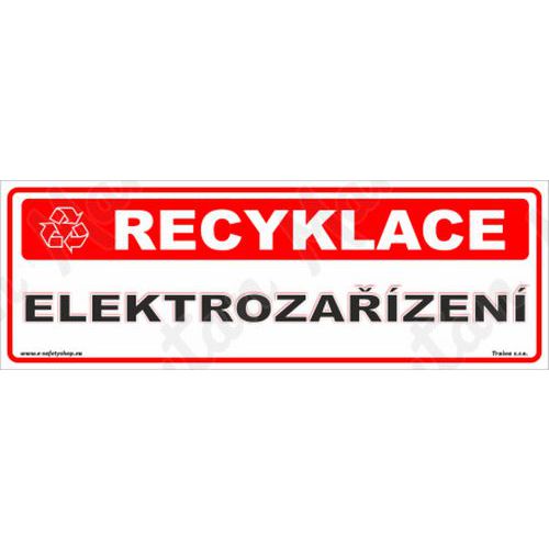 Recyklace elektrozazen, plast 290 x 100 x 0,5 mm