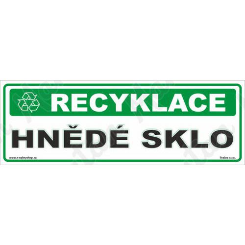 Recyklace hnd sklo, samolepka 290 x 100 x 0,1 mm