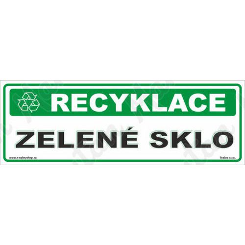 Recyklace zelen sklo, samolepka 290 x 100 x 0,1 mm