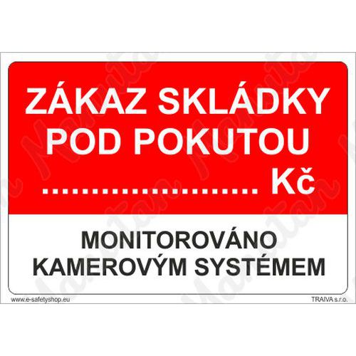 Zkaz skldky pod pokutou, samolepka 210 x 148 x 0,1 mm A5