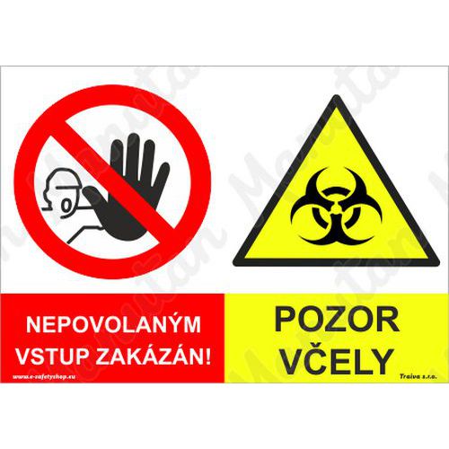 Pozor vely nepovolanm vstup zakzn, plast 420 x 297 x 2 mm A3