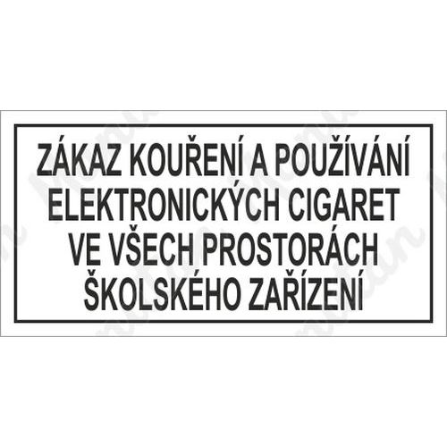 Zkaz kouen a pouvn elektronickch cigaret, plast 148 x 75