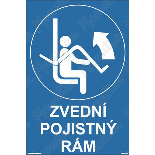 Zvedni pojistn rm, plast 400 x 600 x 5 mm