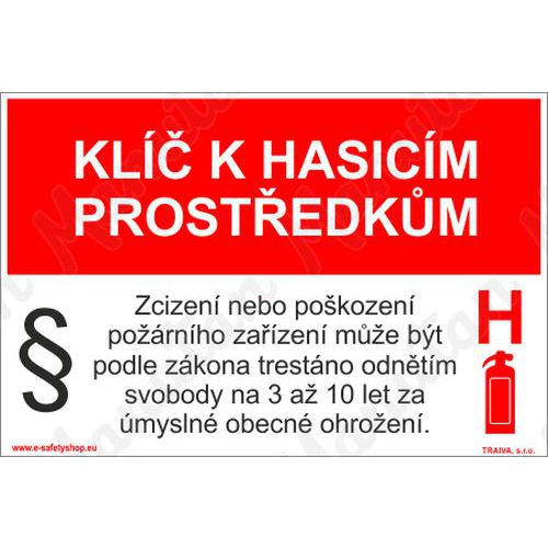 Kl k hasicm prostedkm, plast 150 x 100 x 0,5 mm