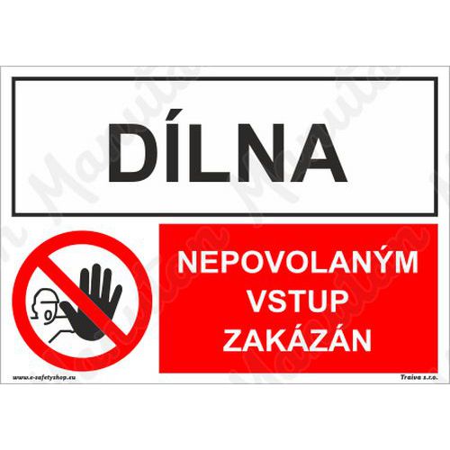 Dlna nepovolanm vstup zakzn, plast 210 x 148 x 2 mm A5