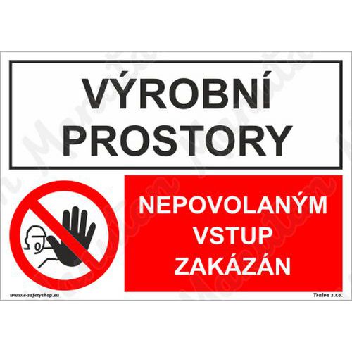 Vrobn prostory nepovolanm vstup zakzn, plast 210 x 148 x 0,