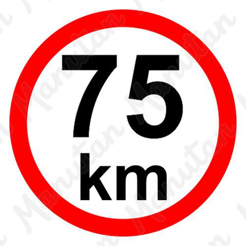 Příkazové tabulky - Omezení rychlosti 75 km/h