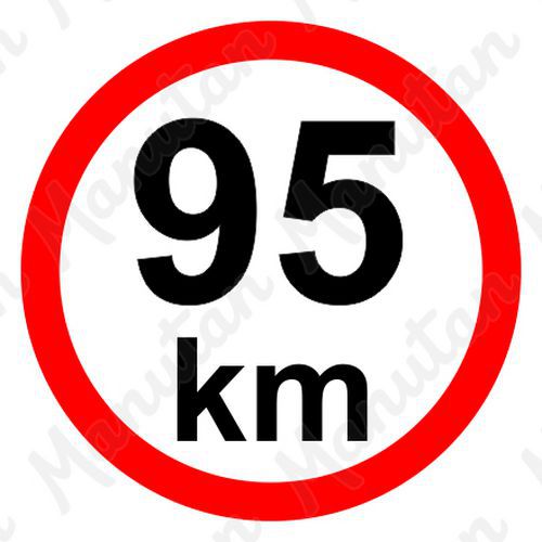 Omezen rychlosti 95 km/h, samolepka D 150 mm