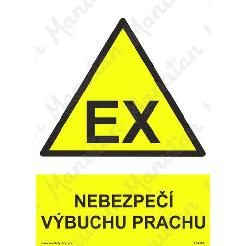 Nebezpe vbuchu prachu, plast 210 x 297 x 0,5 mm A4