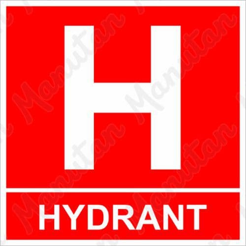 Oznaen hydrantu, plast 200 x 200 x 1,1 mm, fotoluminiscenn